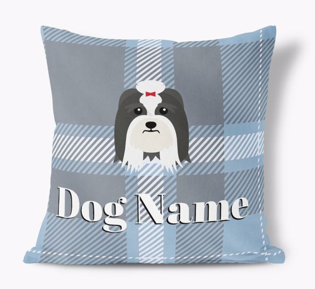 Tartan Pattern: Personalized {breedFullName} Soft Touch Pillow